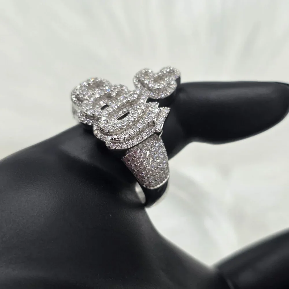 Allah Ring - 4ct Solid 925 Sterling Silver Iced out VVS D Moissanite Size 12